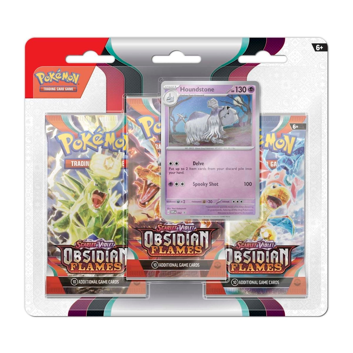 Pokémon TCG: Scarlet & Violet-Obsidian Flames 3 Booster Packs & Greavard Promo Card