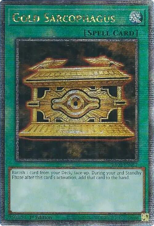 Gold Sarcophagus RA02-EN052 (Quarter Century Secret Rare)