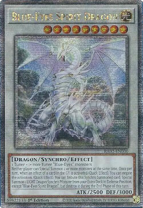 Blue-Eyes Spirit Dragon - RA02-EN030 (Quarter Century Secret Rare)