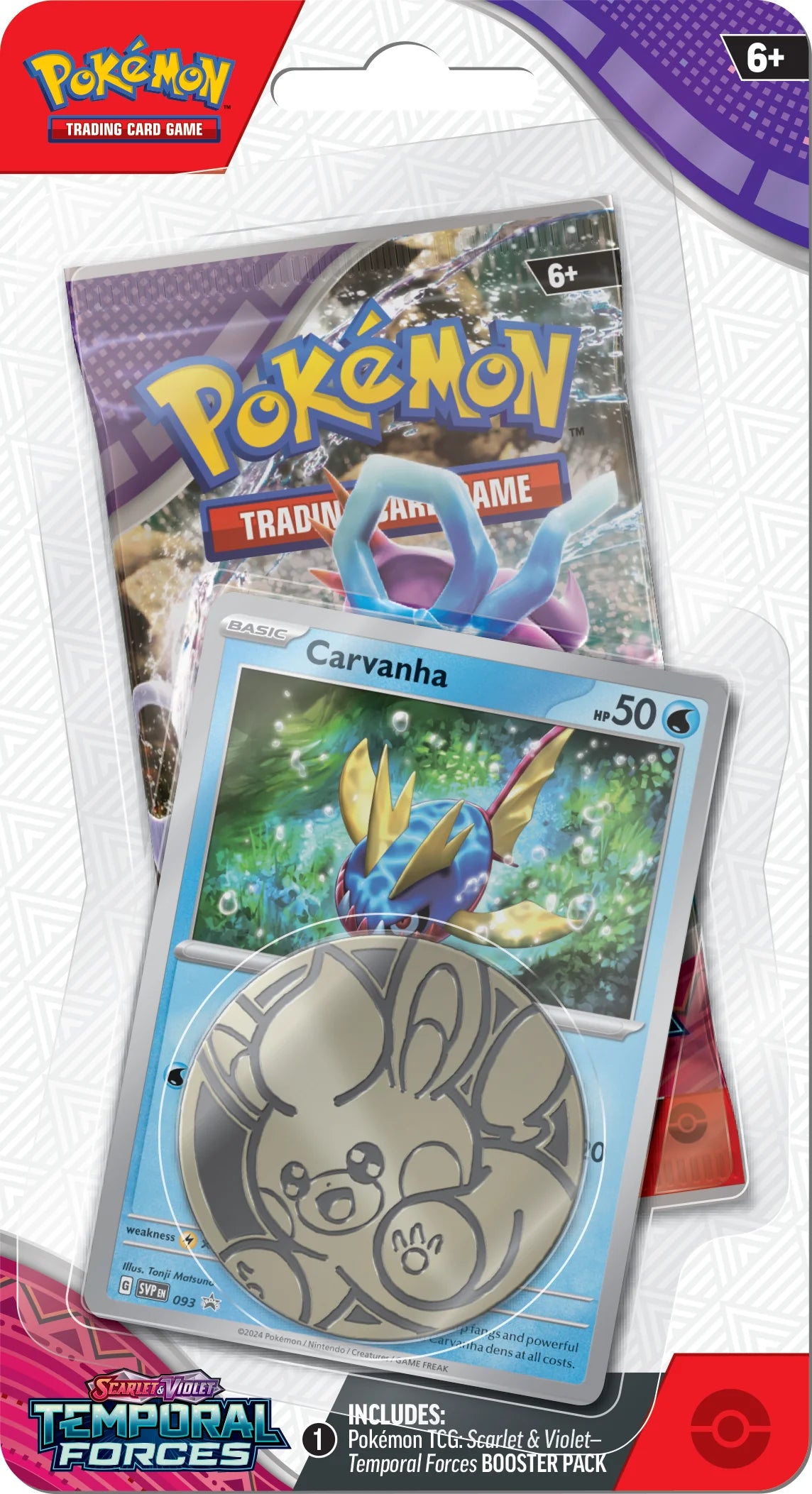 Pokémon TCG: Scarlet & Violet - Temporal Forces - Checklane Blister - Carvanha