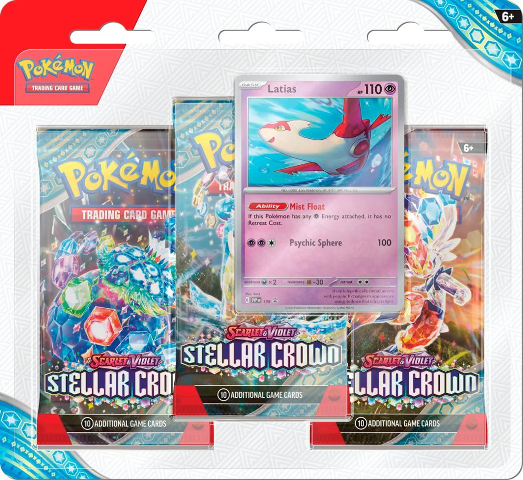 Pokémon TCG: Scarlet & Violet - Stellar Crown - 3 Pack Blister - Latias